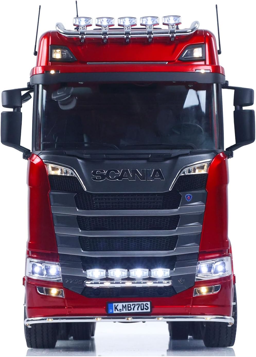 KABOLITE 1/14 6x6 770S 100 RC Tractor Truck Lorry Car 2Speed Gearbox Differential Lock RTR Model for Adult(Red), Fit with Semi Trailer Flatbed 1502 TH16848, 1/14 2Axle Trailer TH01024