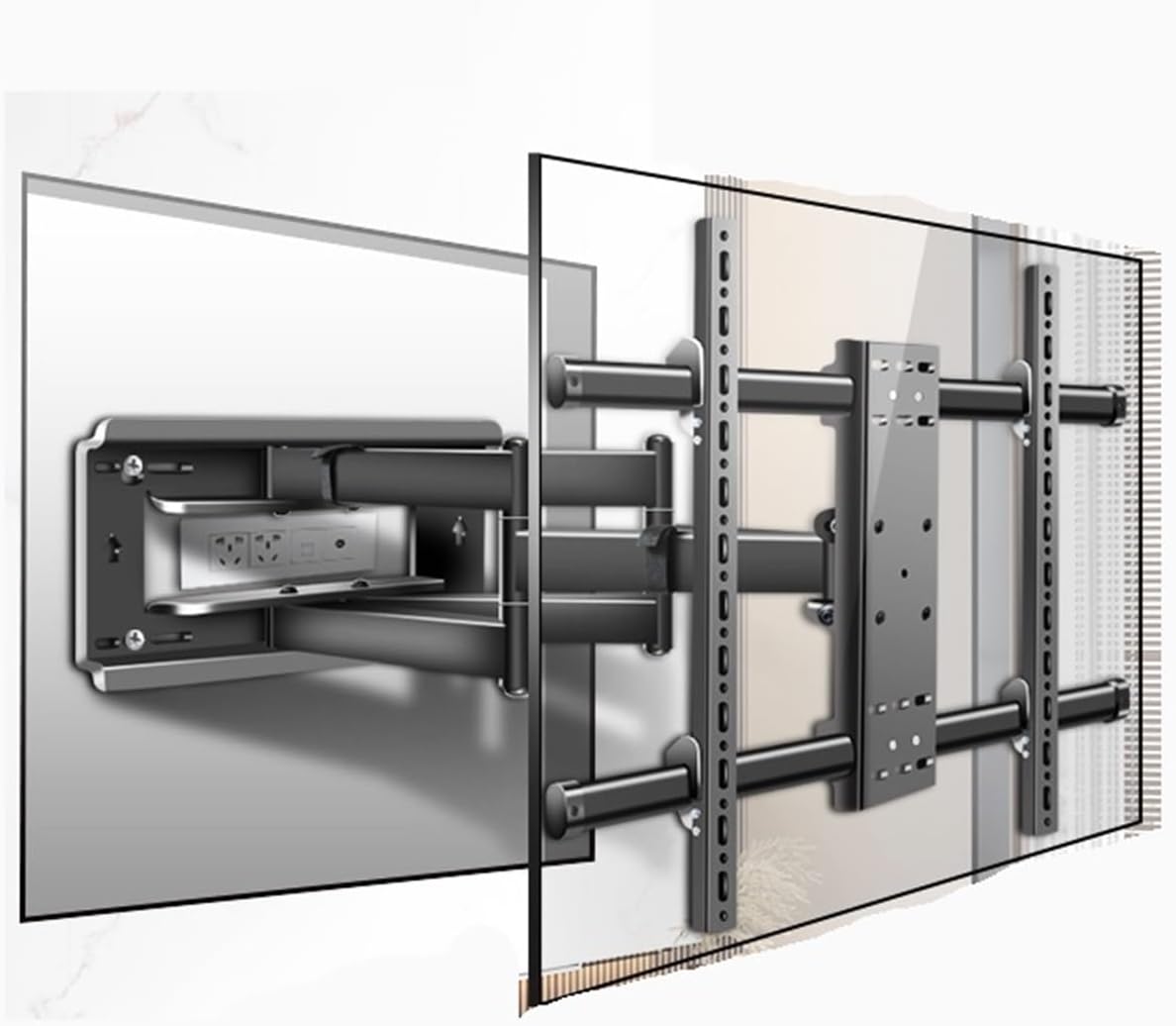 TV Retractable Rotating Wall Folding Wall 65/75/82/86 inch 4A 4C Ultra-Thin Bracket