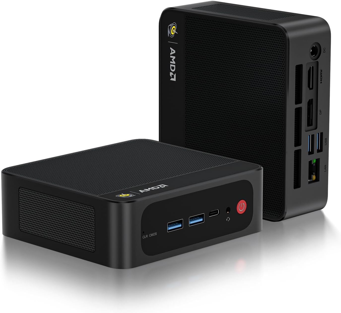 Beelink SER5 MAX Mini PC, AMD Ryzen 7 7735HS(8C/16T, Up to 4.75GHz), 24GB LPDDR5 1TB PCIe4.0x4 SSD, Wins 11 PRO Mini Desktop Computer Support 4K Triple Display/DP+HDMI+Type-C, WiFi 6, BT5.4, 2.5G LAN