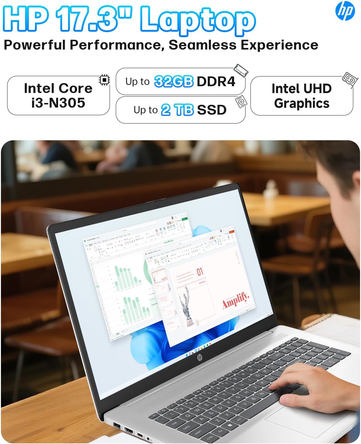 HP 17 Laptop for Business & Students 2025, 17.3