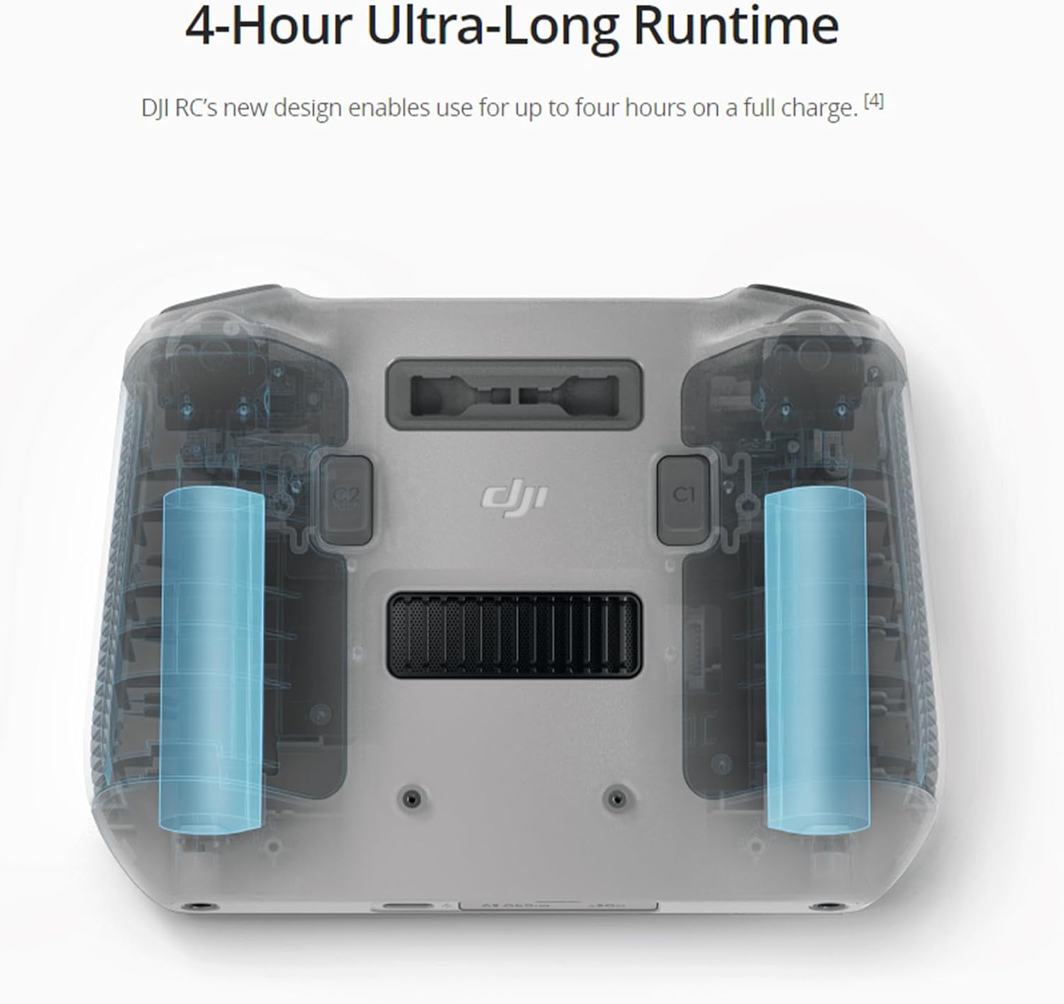 Official RC - Smart Remote Controller for DJI Mavic 3 Pro/Mavic 3 Classic/Mavic 3/Mini 3/Mini 3 Pro, 15km O3+ Video Transmission, 4-Hour Ultra-Long Battery Life, 5.5-inch FHD Display, Smooth Control