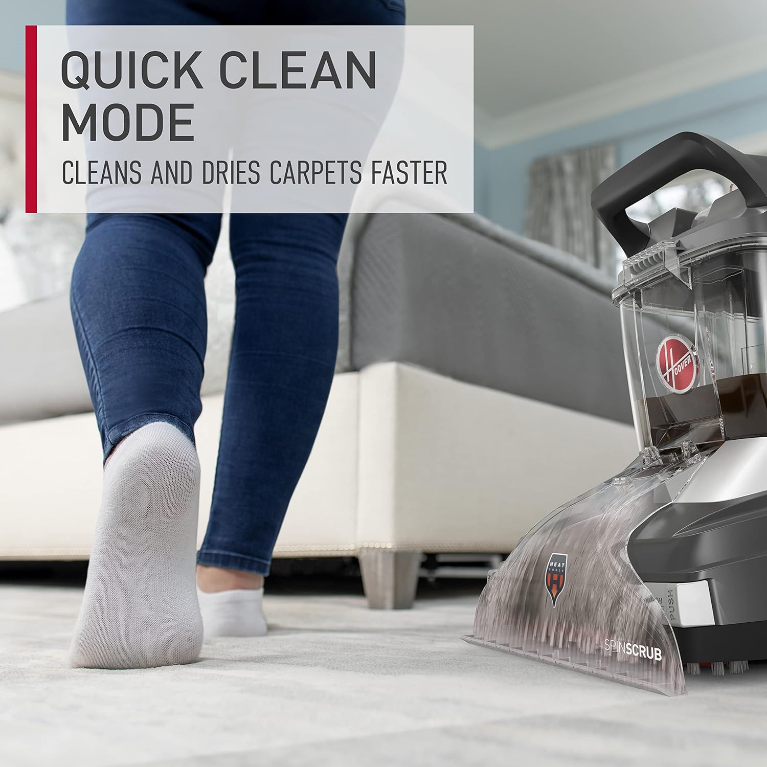 Hoover Powerscrub XL Pet Carpet Cleaner Machine (Renewed), Upright Shampooer, FH68050, Black