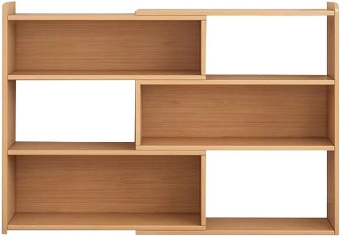 GZHERVICES Floor Standing Wood Corner Storage Bookshelf, Rotating Bookends Organizer for Bedroom, Retractable Bookcase Display Storage Rack, Stronger Load-Bearing (Color : Brown, Size : 90x30x80cm)