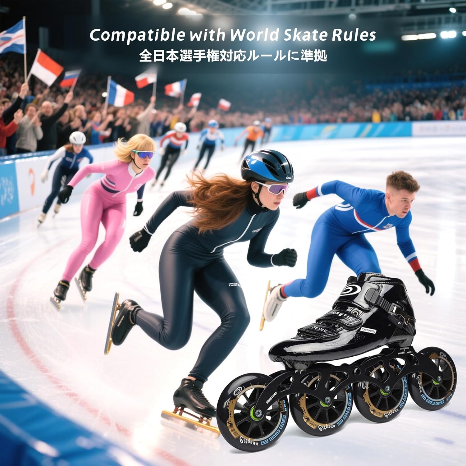 Inline Speed Skate for Men Women, Professional Carbon Fiber Racing Adult with High Precision ABEC-11 Bearings, Lightweight Low Cut Racing Inline Skates for Marathon, Unisex