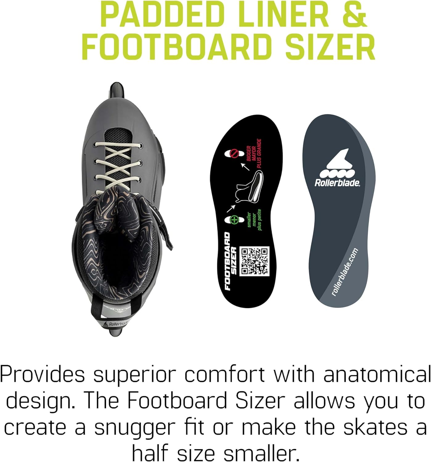 Rollerblade Lightning 90 Men's Urban Inline Skate, Anthracite and Taupe