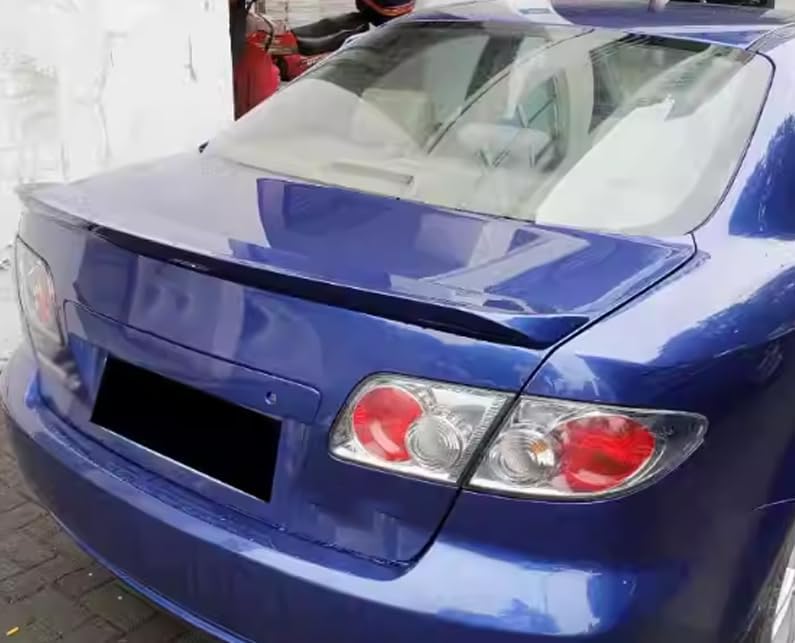 Auto Accessories for Mazda 6 2003-2008 Car Rear End Trunk Spoiler Wing Lip (Crystal Sea Blue No Drilling Required) ABS 1PCS