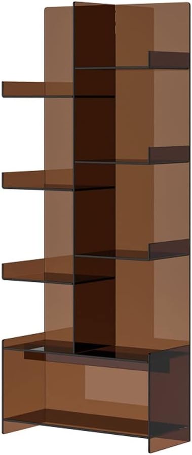 UNNS Bookshelf Floor-to-Ceiling Bookshelf Transparent Acrylic Multi-Layer Living Room Display Cabinet Bedroom Shelf Storage Bookcase Bookcase Organizer (Color : A)