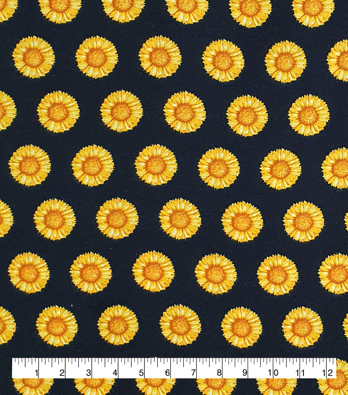 Sunflower Black Super Snuggle Flannel Fabric