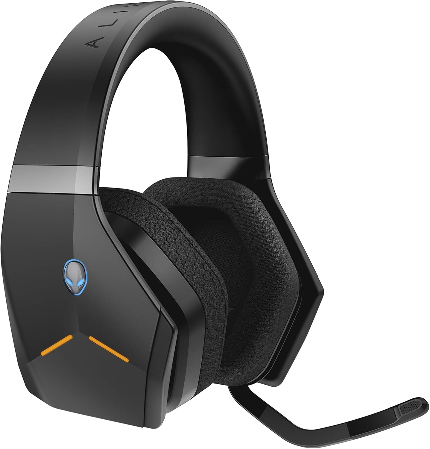 Alienware Wireless Gaming Headset–Aw988 –7.1 Surround Sound- RGB Alienfx -Boom Noise-Cancelling Mic -Sports Fabric Earcups -Works W/ PS4, Xbox One, Nintendo Switch & Mobile Devices Via 3.5mm Connector