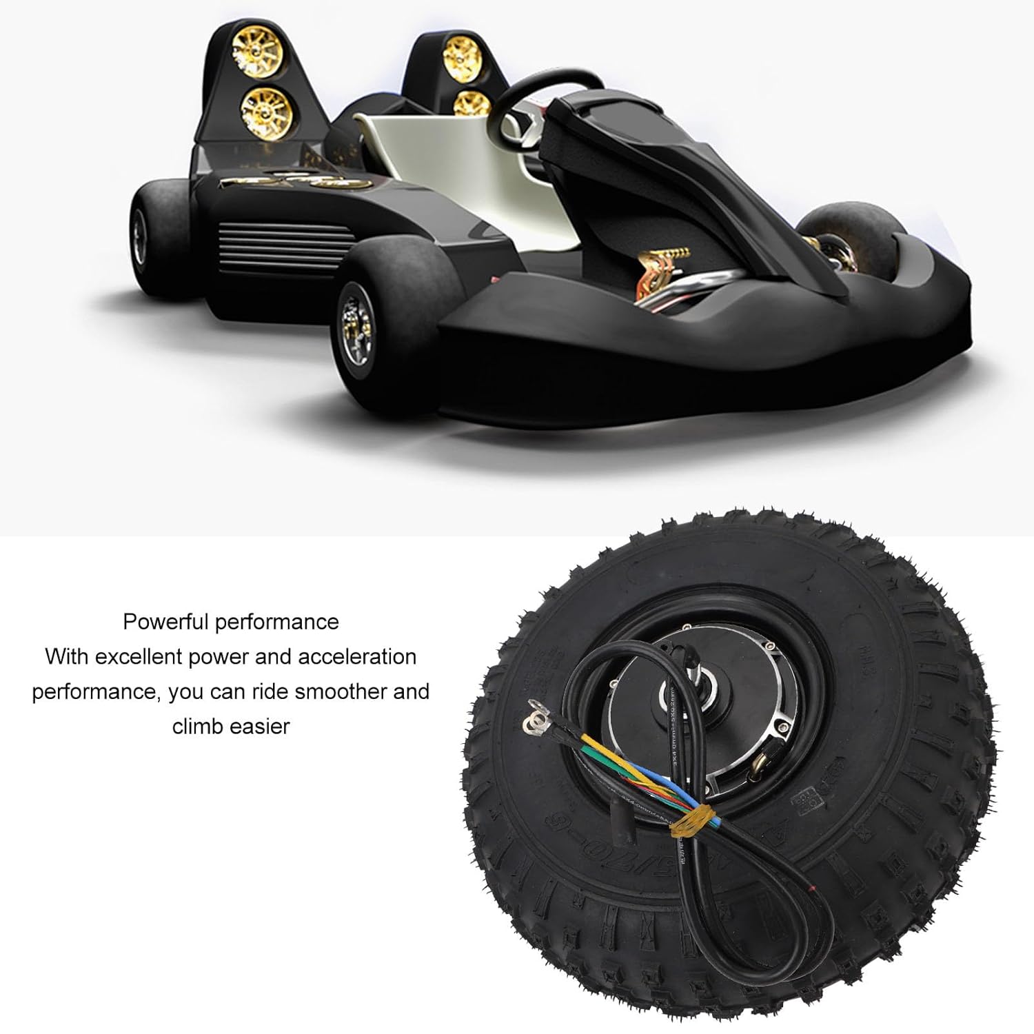 Wheel Hub Motor, 14 Inch Brushless DC Hub Motor 2500W-4000W Compatible with Electric Motorcycle Electric Scooter 48V-96V Vacuum Tire