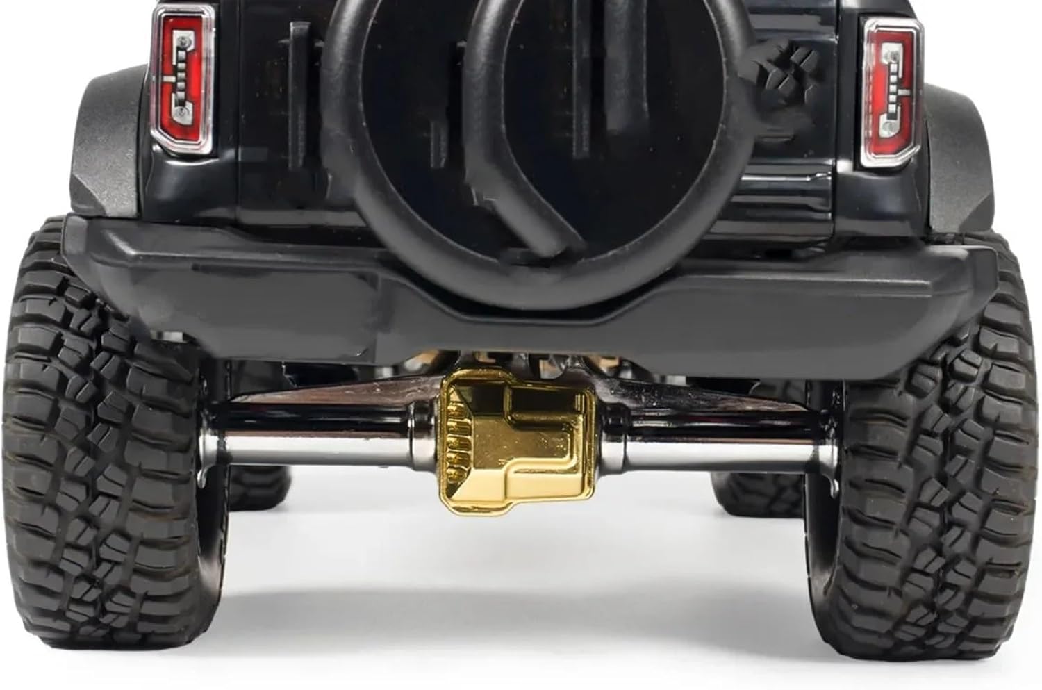 RC Car Parts for TRX4M for Defender for Bronco 1/18 RC Crawler Car Metal Front and Rear Axles Set Chassis Upgrade Parts(Silver)