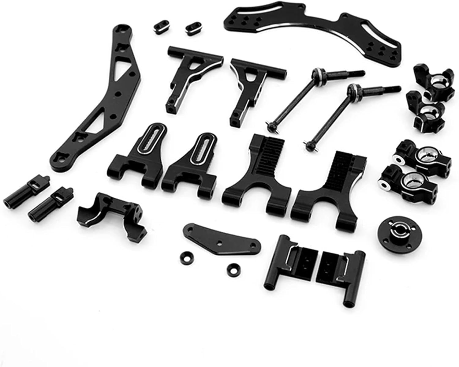 RC Crawlers Components For 3Racing For Sakura D5 1/10#SKD5-S01BK Metal Steering Suspension Upgrade Kit CVD Shock Absorber Lower Arm Steering Cup RC Car Parts(Set)