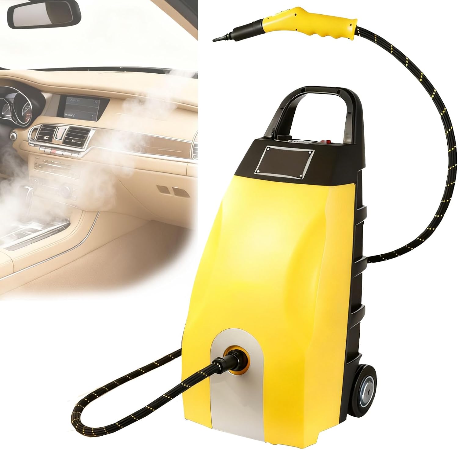 3000W High-Pressure Steam Cleaner 3.5L, Multipurpose Continuous Steam for Home & Car, 40-Second Heat-Up, efficiently Cleans Floors, Upholstery, Tiles, AC & Auto Detailing 220V