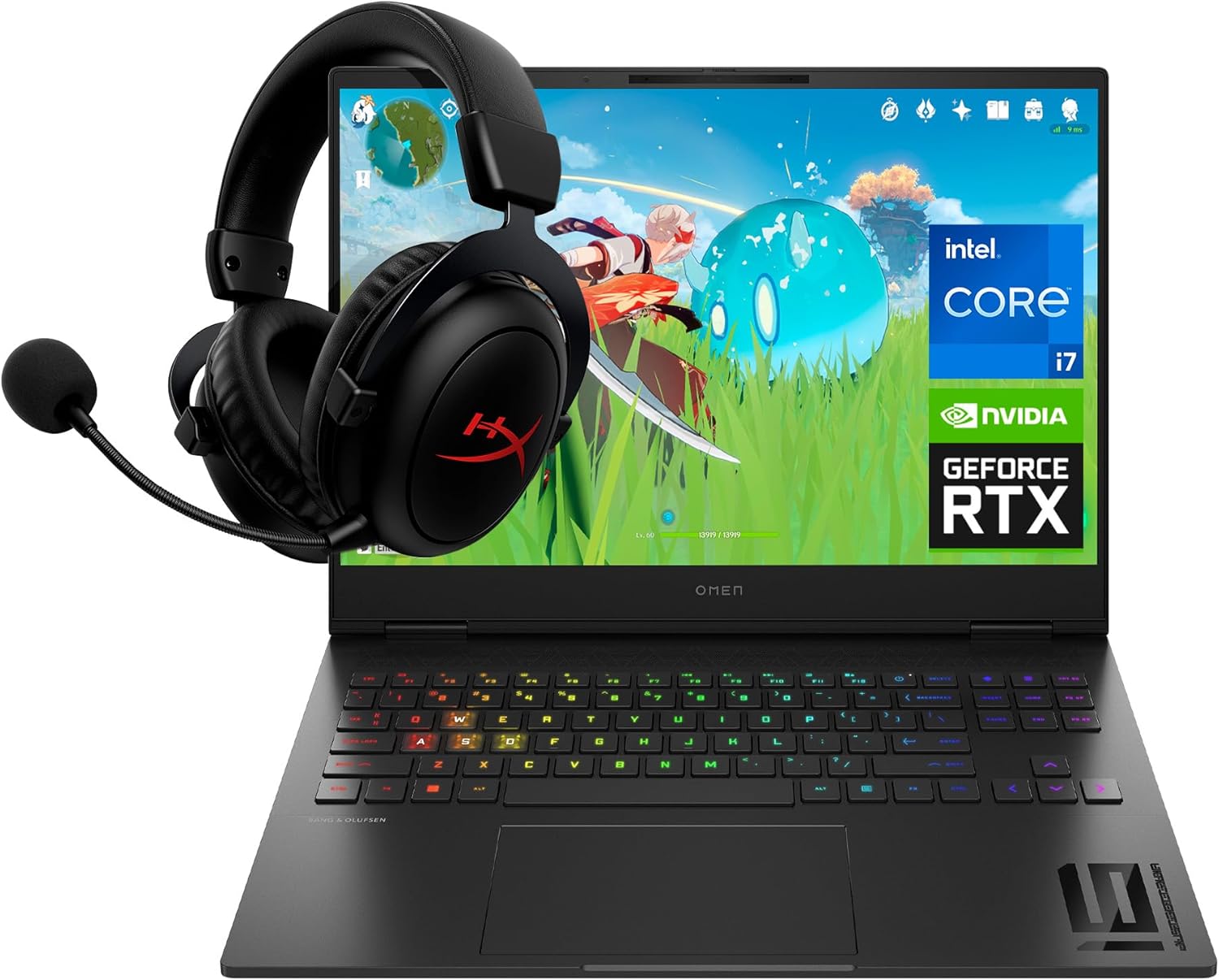 HP OMEN Transcend 16 inch Laptop Bundle, WQXGA 240Hz Display, 7ms Response Time, 13th Generation Intel Core i7-13700HX, 16 GB RAM, 512 GB SSD, NVIDIA GeForce RTX 4070 GPU (8 GB), 16-u0020nr (2023)