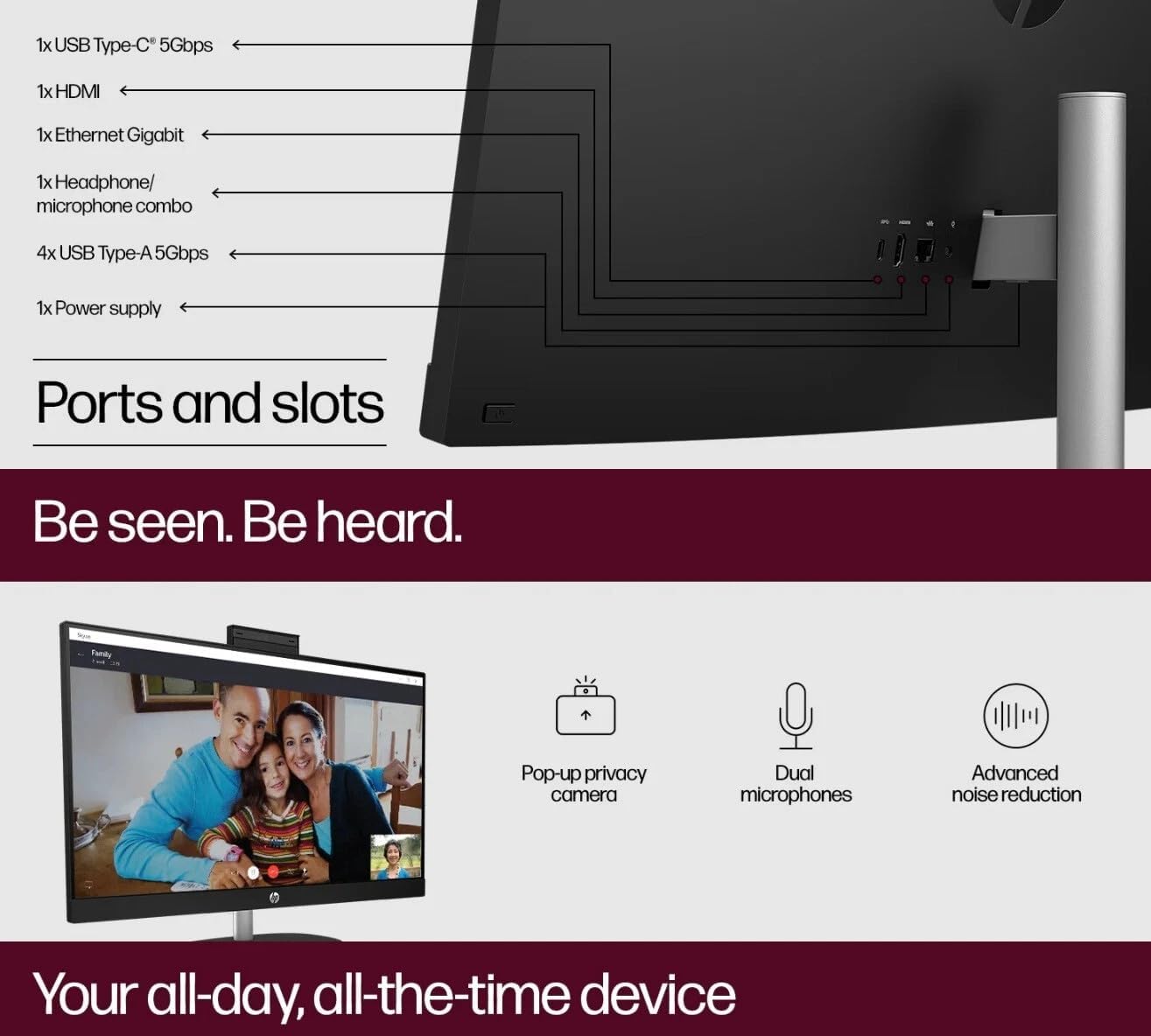 HP All-in-One Desktop Computer, 27