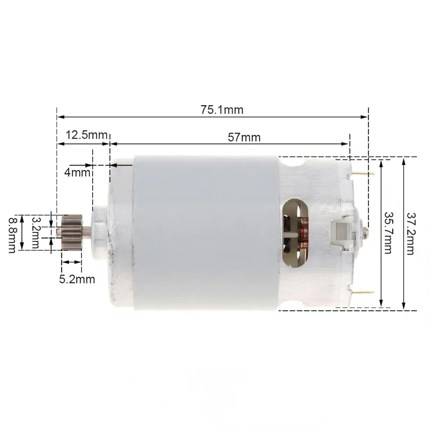 RS550 DC Motor 11 Teeth 16.8V 23000 RPM Electric Micro Motor with 11Tooth High Torque Gear Box for Electric Screwdriver