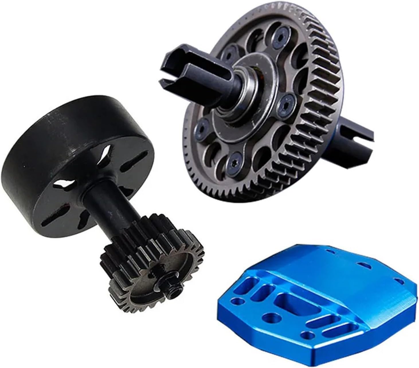 FLMLF Alloy 2 Speed Transmission Gear with Clutch Bell Kit for 1/5 Losi 5ive T Rovan Lt Kingmotor X2 Truck RC CAR Parts (Blue)
