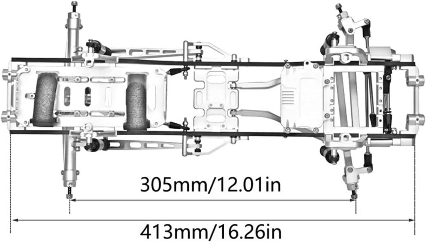 RC Cars Crawler Parts Compatible with Axial for SCX10 Pro for TRX4 for Capra 1/10 RC Crawler for Desert Truck Upgrade 2WD Pre-Runner for Chassis Kit