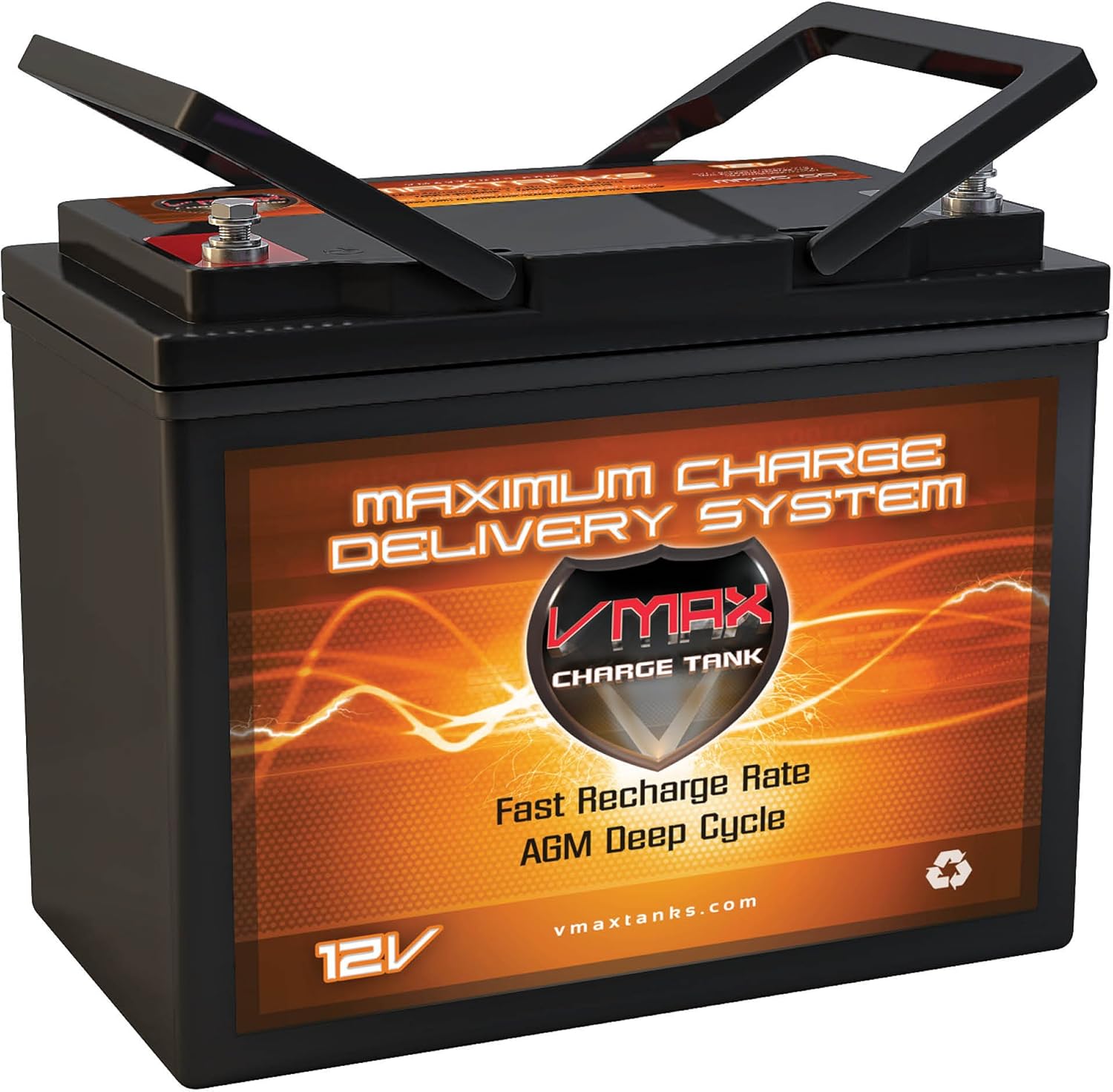 QTY 2 VMAX MB96-60 12 Volt 60Ah AGM Deep Cycle Wheelchair battery, replaces 55ah Group 22NF batteries. 12V Group 22NF Scooter & Wheelchair Battery compatible with Pride Mobility, Jazzy, Invacare 22NF