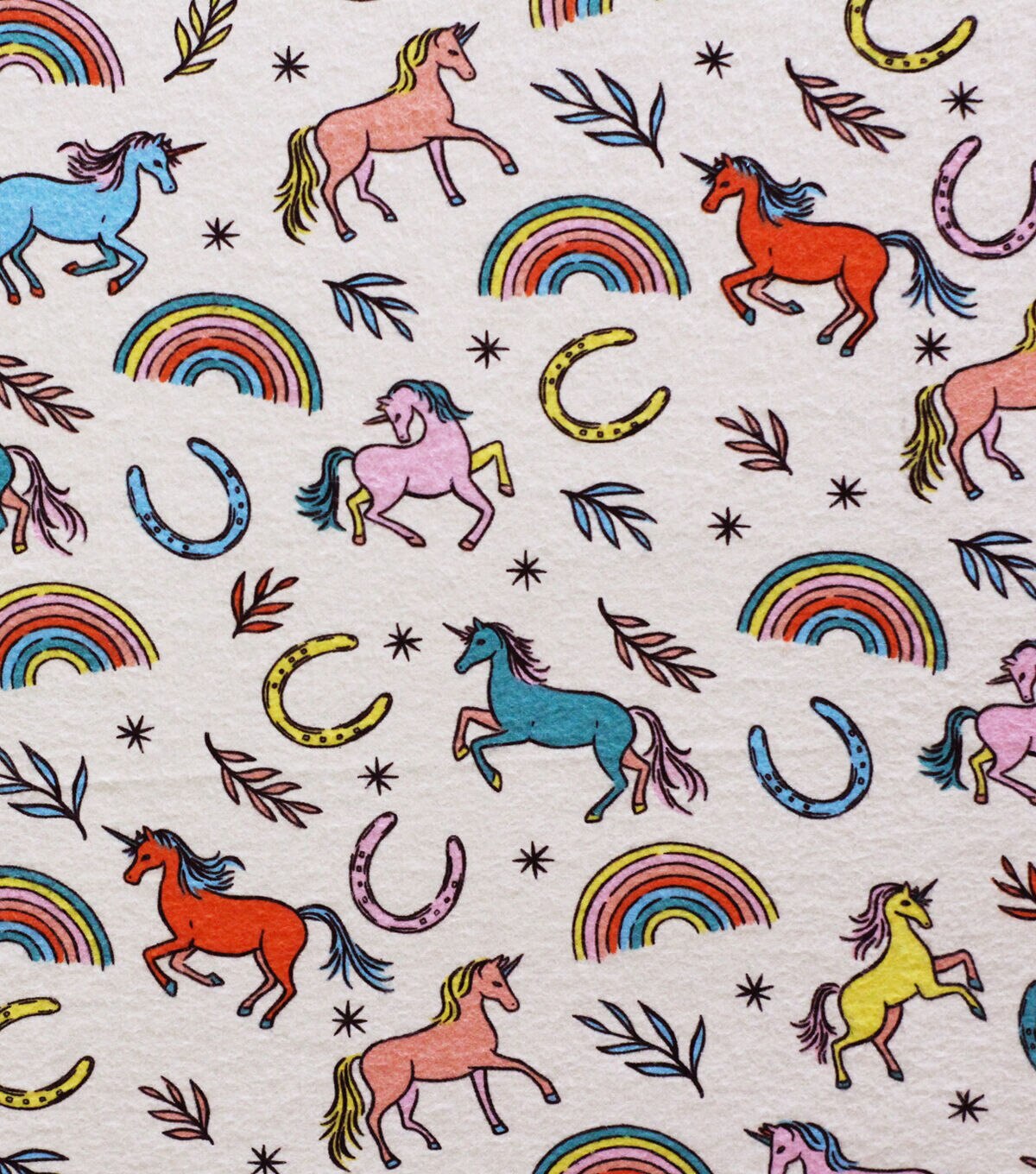 Rainbow & Unicorn Super Snuggle Flannel Fabric