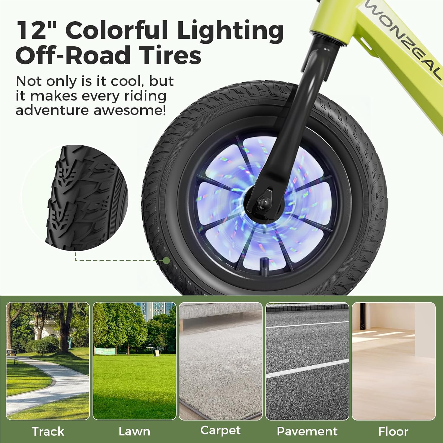 Electric Balance Bike for Kids Ages 3-5,150W Toddler Balance Bikes with12 inch Pneumatic Tire, Adjustable Seat, Electric Bike for Kids Ages 3-5 ﻿