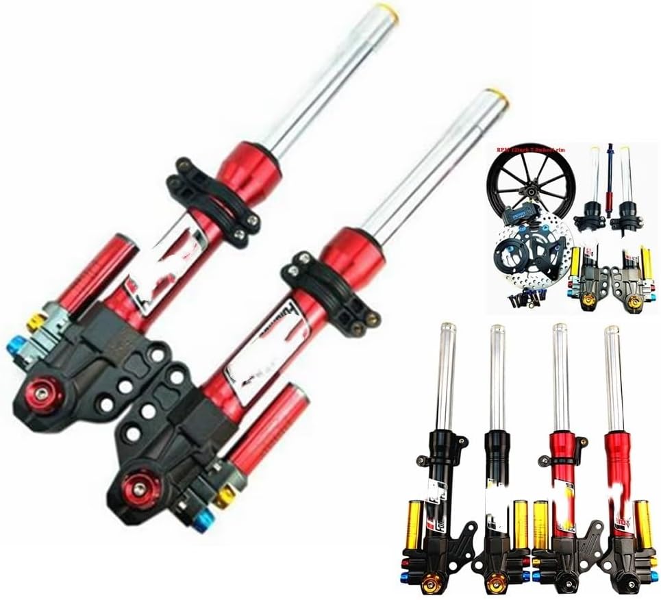 Shock Absorber Rear Suspension Universal E-Motorbike Scooter 27/30core 370mm 400mm Front Shock + 220mm Disc Brake Set For BWS For RSZ For JOG For FORCE For N1 N1S