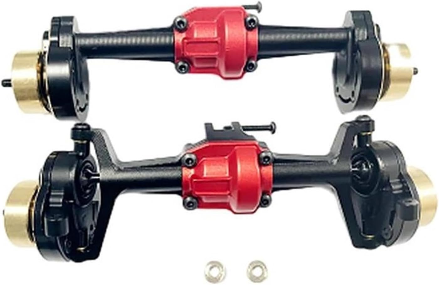 RC Vehicle Axles Compatible with HOBBYPLUS for CR18P for Rock for Trail 1/18 Off-Road RC Crawlers Upgrades Parts Aluminum CNC Front Rear Portal Axle(Color1)