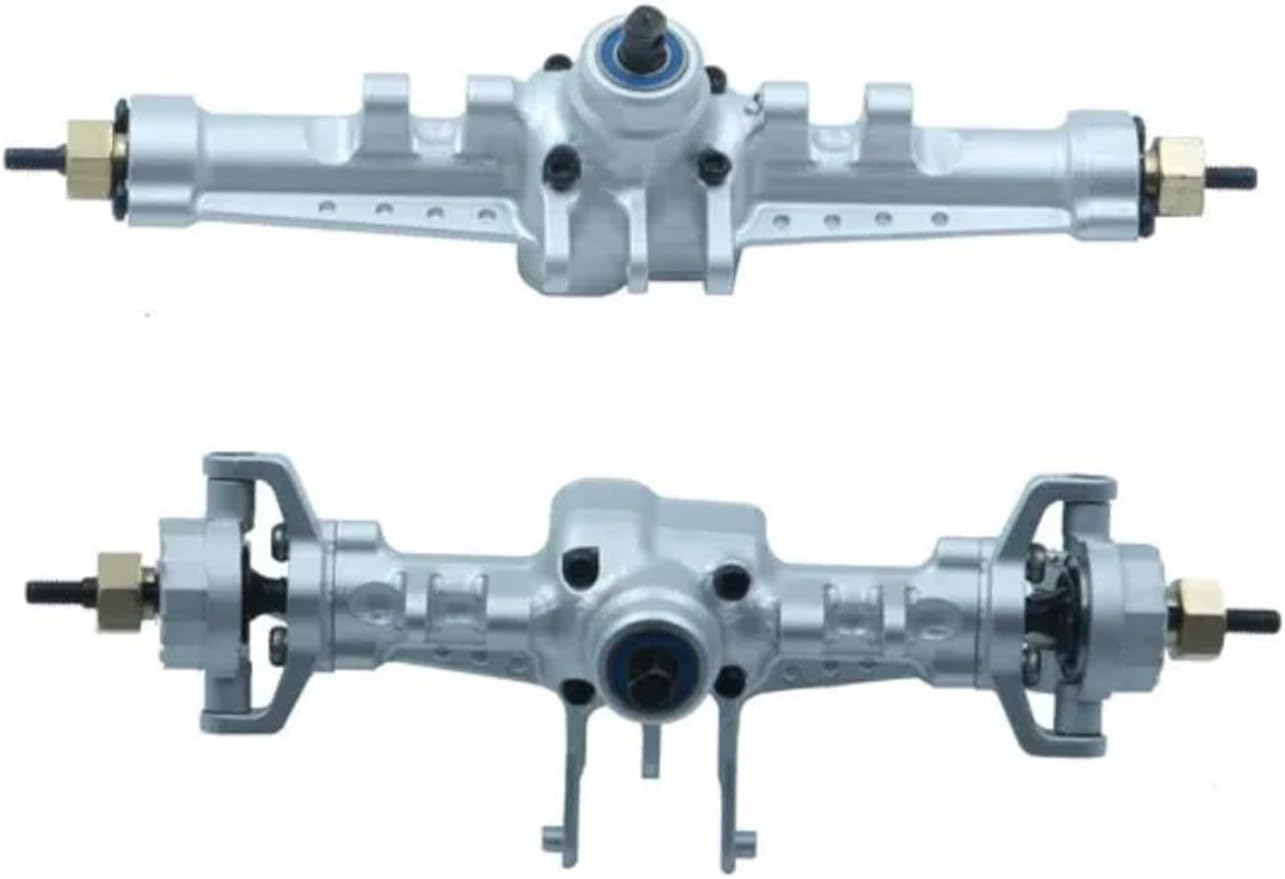 RC Car Upgrade Parts for TRX4M 1/18 RC Crawler Metal Complete Front Rear Axle rc Cars Upgrade Parts Replacement(Silver)