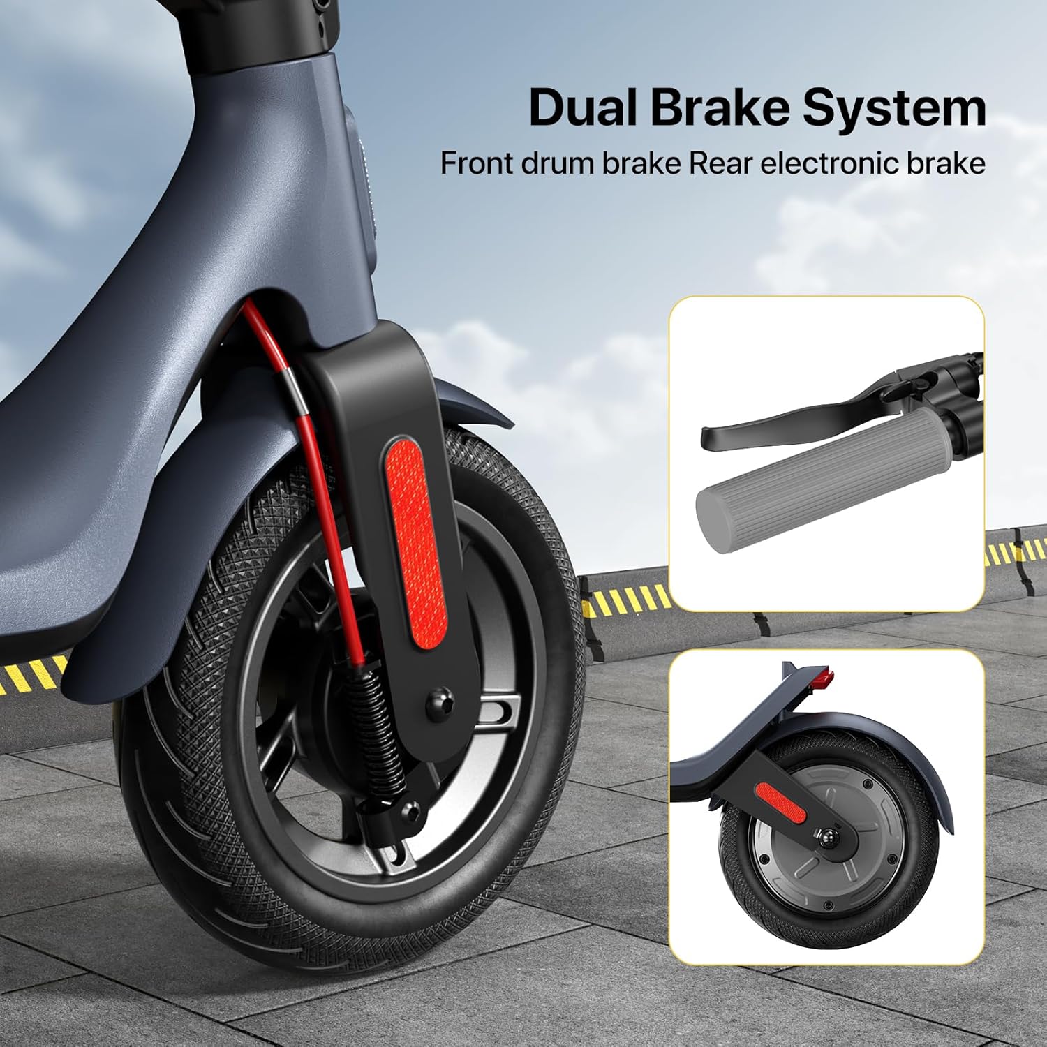 MEGAWHEELS Electric Scooter,Electric Scooter Adults,10in Pneumatic Tires,350W Motor,19 Miles Range,E Scooter with Smart APP Control for Commuting, Outdoor, Short Travel UL2272