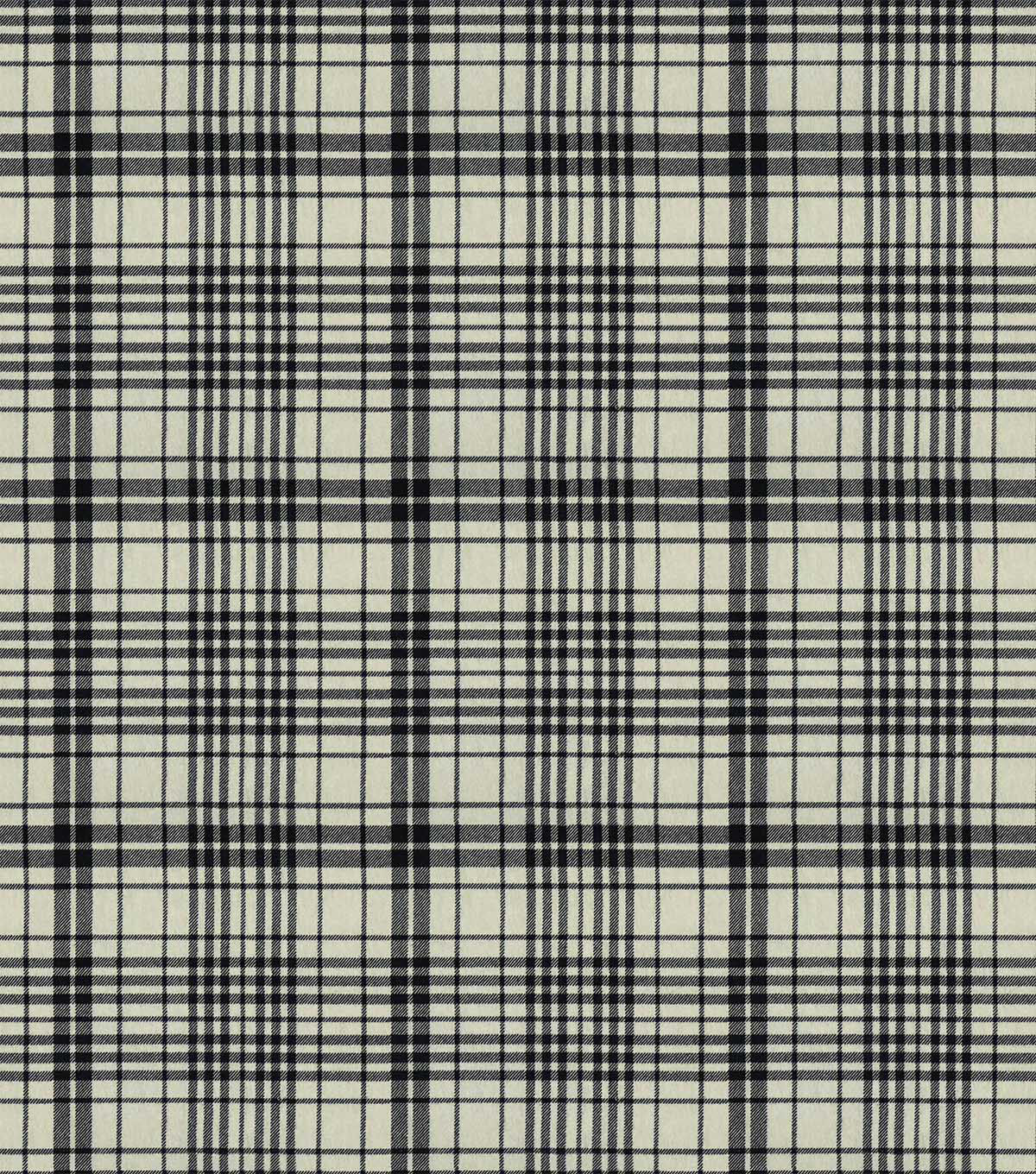 White & Black Plaid Super Snuggle Flannel Fabric