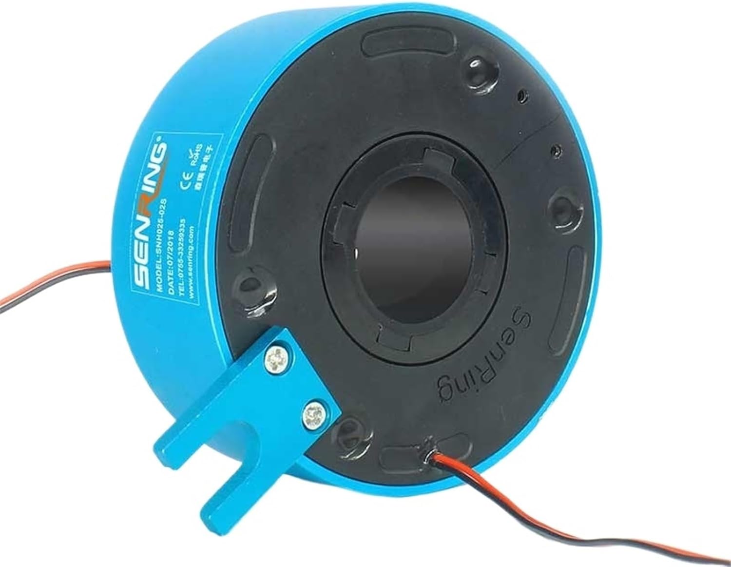 Electrical Through Hole Slip Ring with Bore Size 25.4mm OD 86mm 2wires / Circuits 2A Signal Data Transfer for Automatic Devices