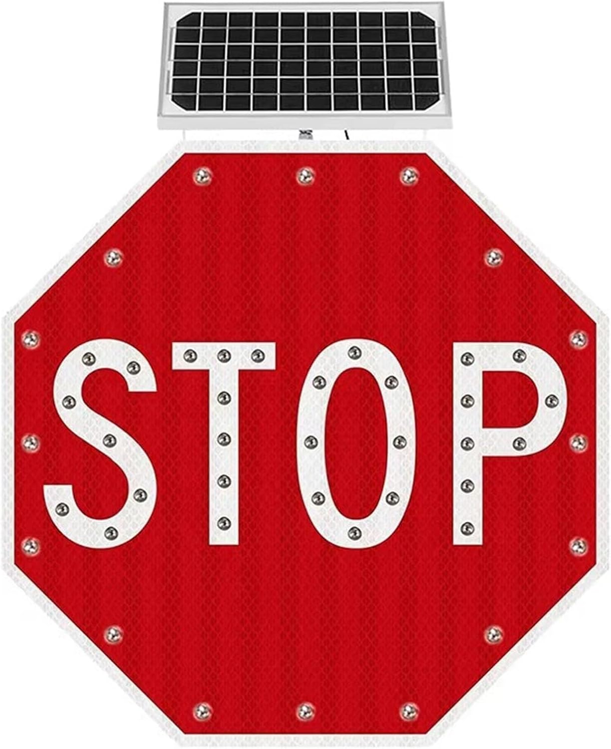 Pedestrian Walk Sign Solar Parking Flashing Traffic Sign - Rust-Proof Aluminum LED Lighting Traffic Road Sign