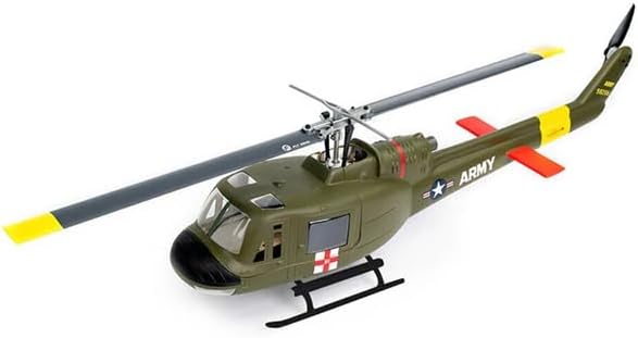 Helidirect FlyWing UH-1 Iroquois V4 Scale Helicopter RTF - FlyWingRC Remote Control Helicopter for Adults (Green)