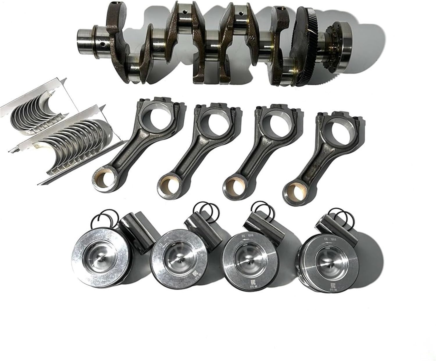 Crankshaft, 2.0 204DTA 204DTD AJ200 Diesel Engine Piston Crankshaft Bearing Set Compatible for Land Rover Discovery Evoque Jaguar E/F-PACE 2.0L Diesel(204DTA High Power)