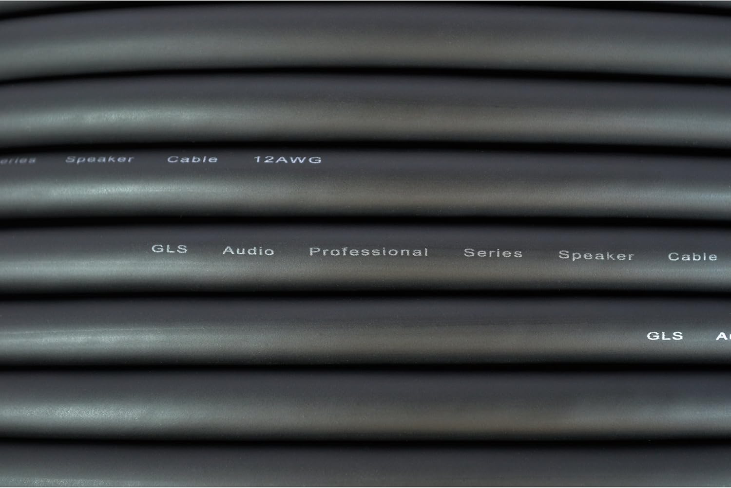 GLS Audio 500 feet Bulk Professional Speaker Cable 12AWG Black - Patch Cord 12 Gauge Wire - Pro 500' Spool Roll 12G 2 Conductor Bulk - Speaker Wire