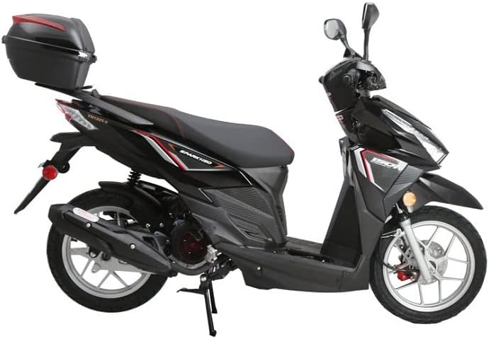HHH 150cc Scooter Spark150 Gas 150cc Moped 4 Stroke Street Motorcycle Strong Gas Bike with CVT Transmission GY6 Engine (Burgundy)