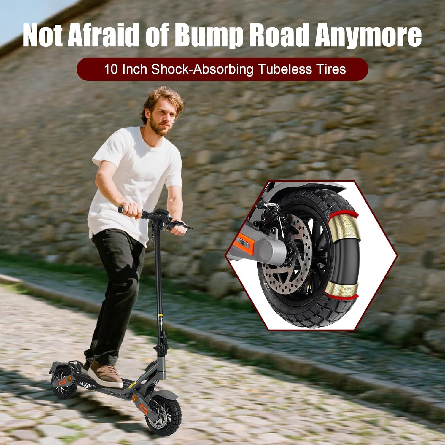 Fast Electric Scooter Adults, 1200W/5600W Off Road E Scooter, 35/50 Miles Long Range, 35/50 MPH Top Speed, 10/11