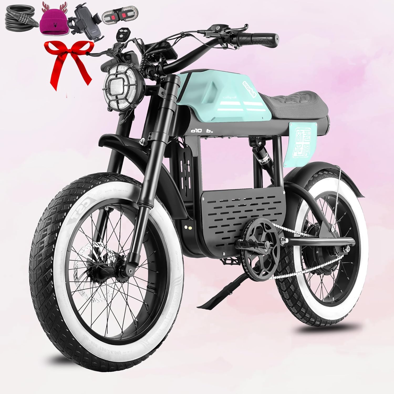 FT01 1700W Electric Dirt Bike 36MPH with 48V 30Ah, 135MM Front Fork & Dual Disc Hydraulic Brakes, 90Miles Long Range Electric Bike, 20