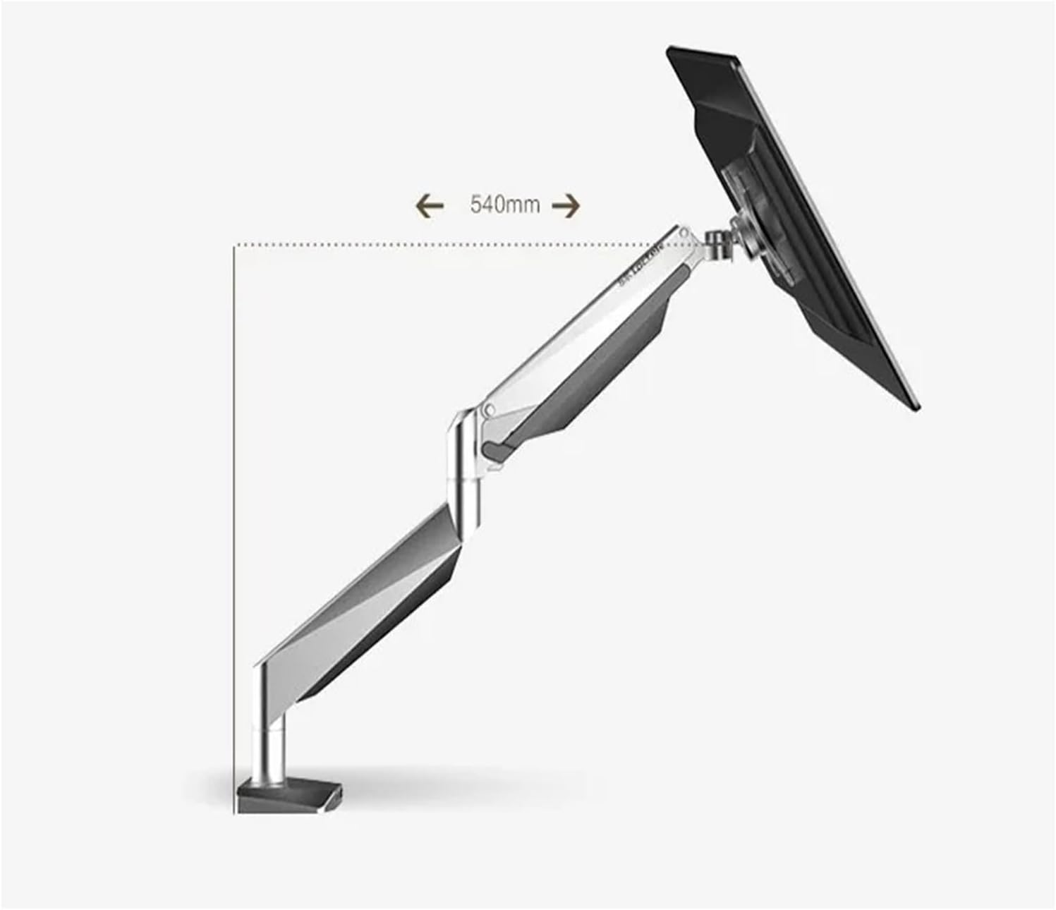 D7H Aluminum gas spring 10-30 inch LED LCD monitor stand-mounted PC mounting arm, 9-20 kg load capacity, with audio and USB ports