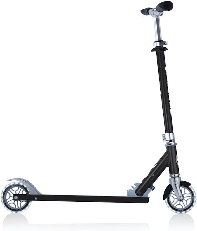 GLOBBER Flow Element Lights 125mm ABEC 9 Height Adjustable Folding Scooter LED Light Wheels Black