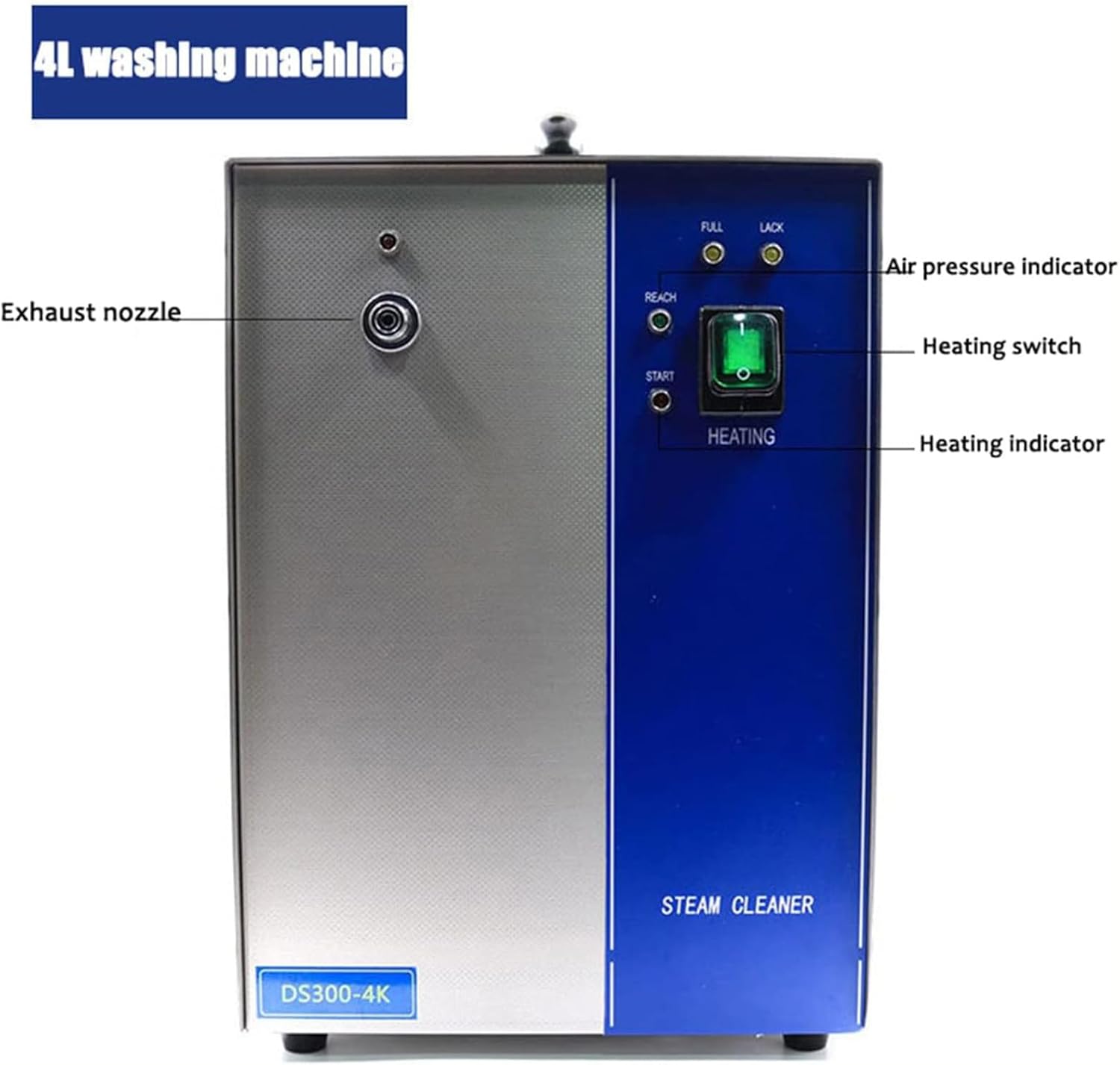 Jewellery Steam Cleaner Machine,Stainless Steel Jewelry Steam Cleaner,Gem Washer,Gold and Silver Jewelry Steam Cleaning Machine Goldsmith Home Industrial Washer Equipment,4L-220V