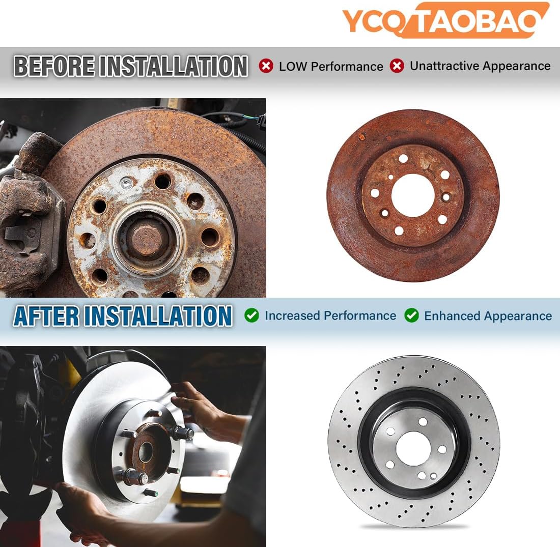 Rear Brake Rotor Right 1PC Compatible with GS F 2016 2017 2018 2019 Compatible with GS300 2018 2019 Compatible with GS350 2016 2017 2018 2019 Compatible with RC F 2015 2016 2017 2018 2019 2020