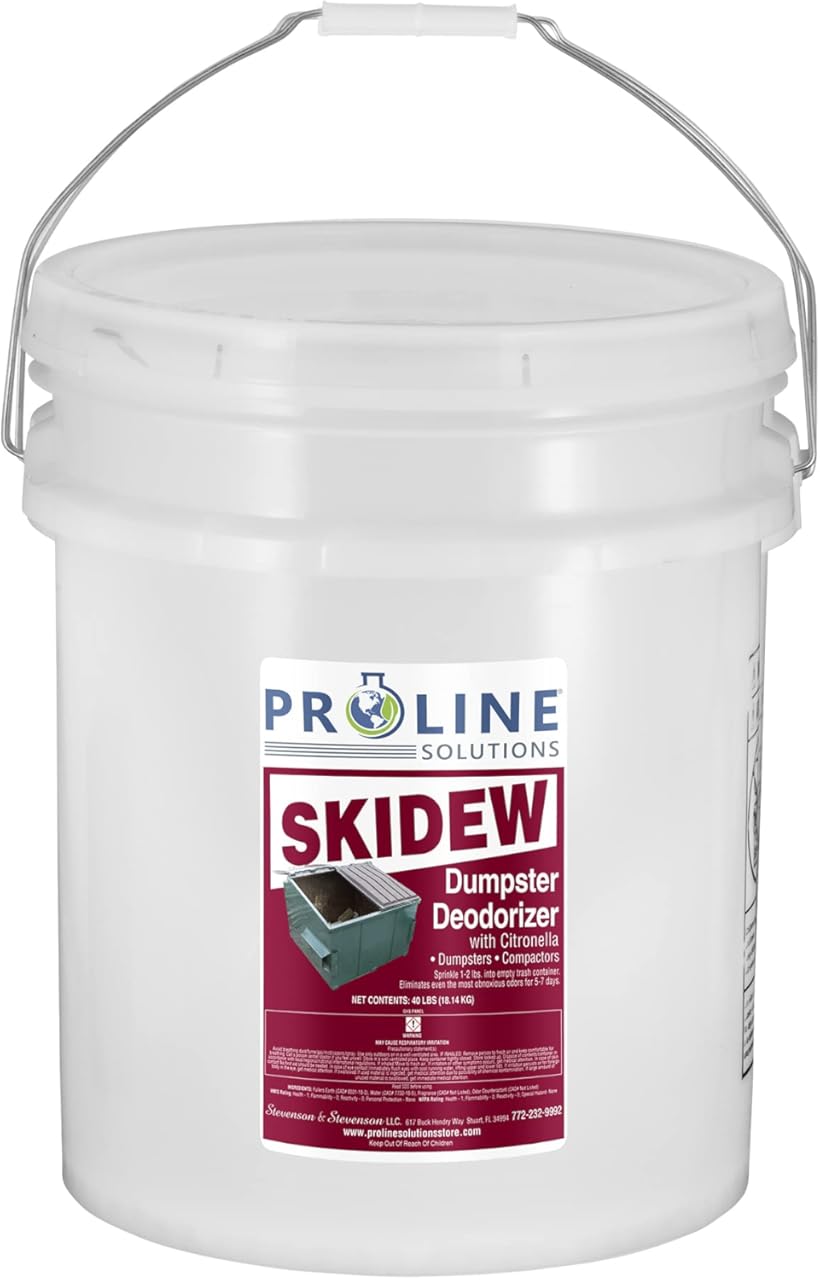 Proline Solutions SKIDEW Cherry Dumpster Deodorizer Granules. Long Lasting Cherry scent., (5gal)