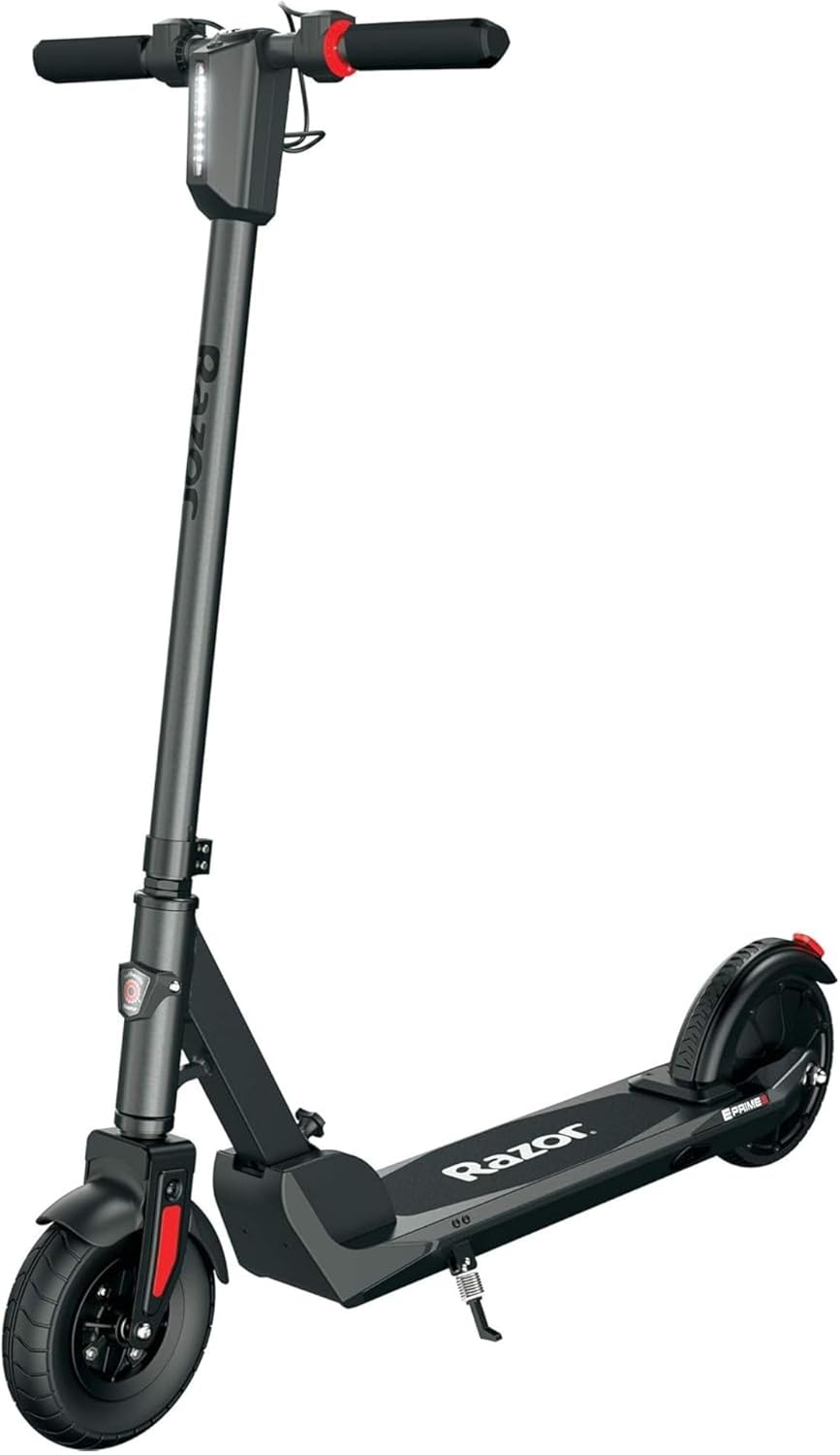 Razor Electric Scooter for Adults, Motor with 3 Speeds, up to 18 MPH, Foldable Lightweight Design with LED Display Lights