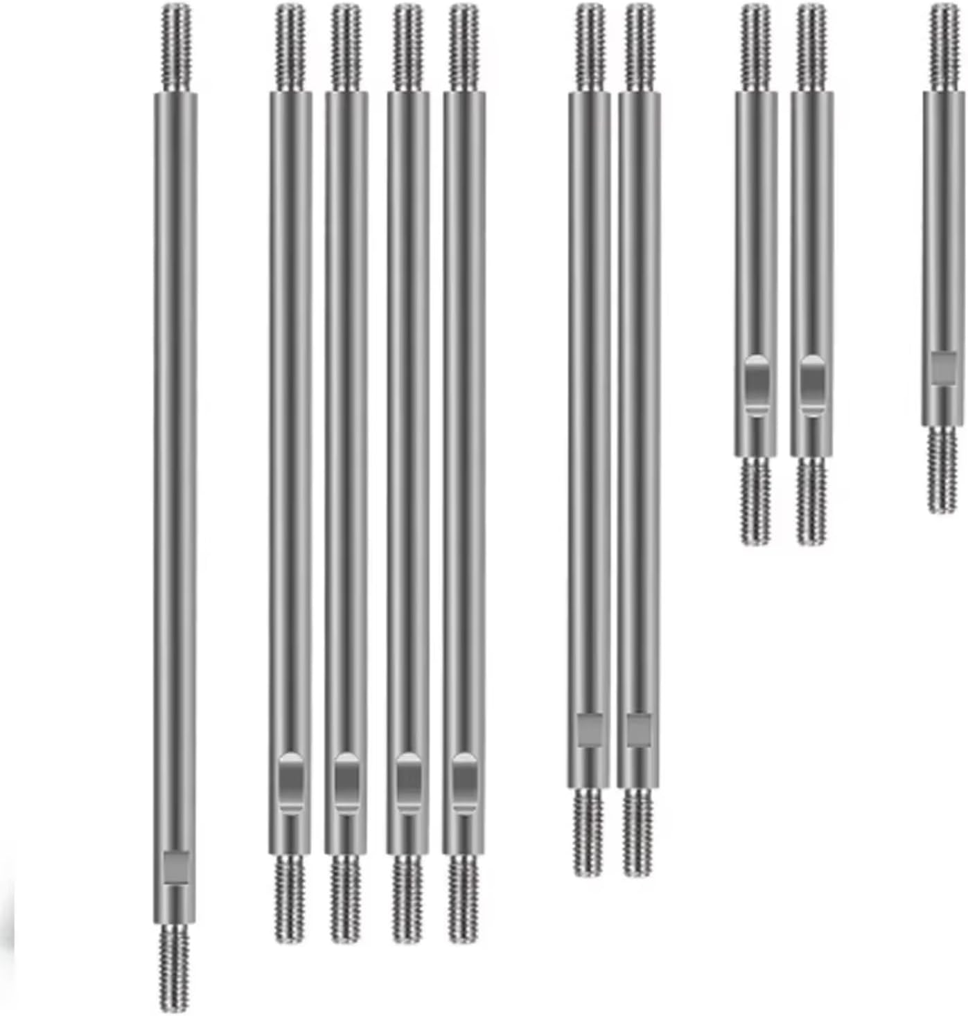 Compatible with Trxs for TRX4 1/10 RC Crawler Car Upgrade Parts 10Pcs Complete Steel 313mm Wheelbase Link Rod RC Car Accessories