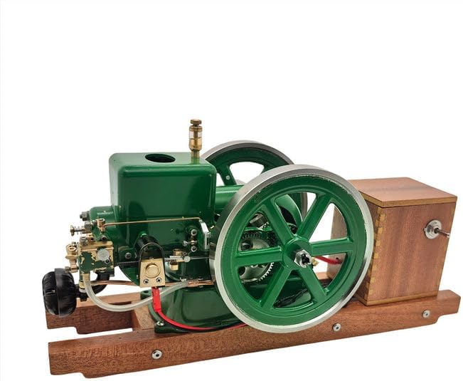 Retrol & OKMO Vintage Gasoline Internal Combustion Model Engine, Morse Z-Series Replica with Cast Metal Body, Mechanical Ignition, Water Cooling, CNC Flywheel & Crankshaft, Collector Display Engine