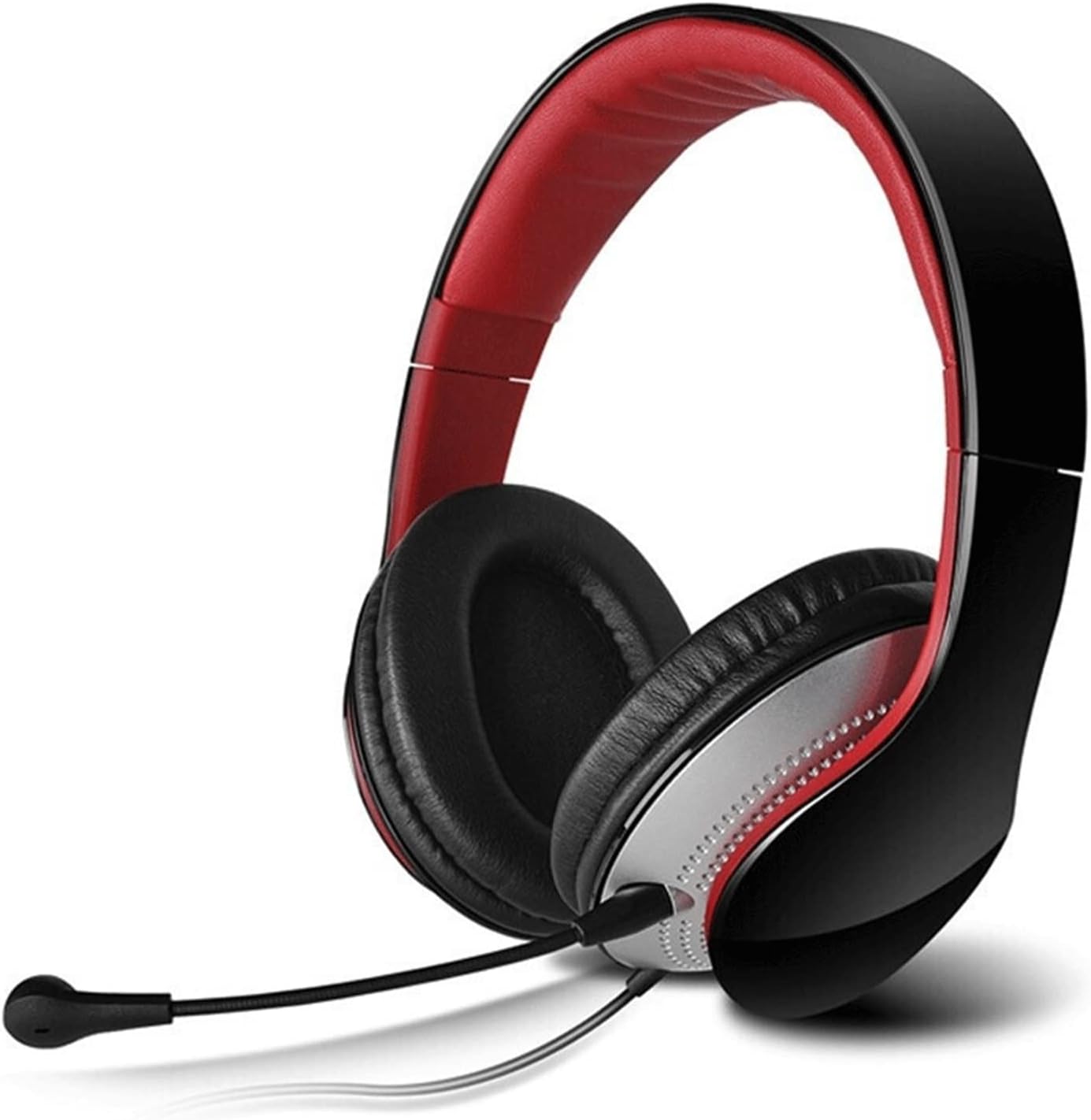 Headphones with Microphone, Headset with Detachable Noise Cancellation Microphone Memory Earmuffs 3.5mm Headset, Portable Wired Headphones Suitable for Mobile Phones, Computers, laptops