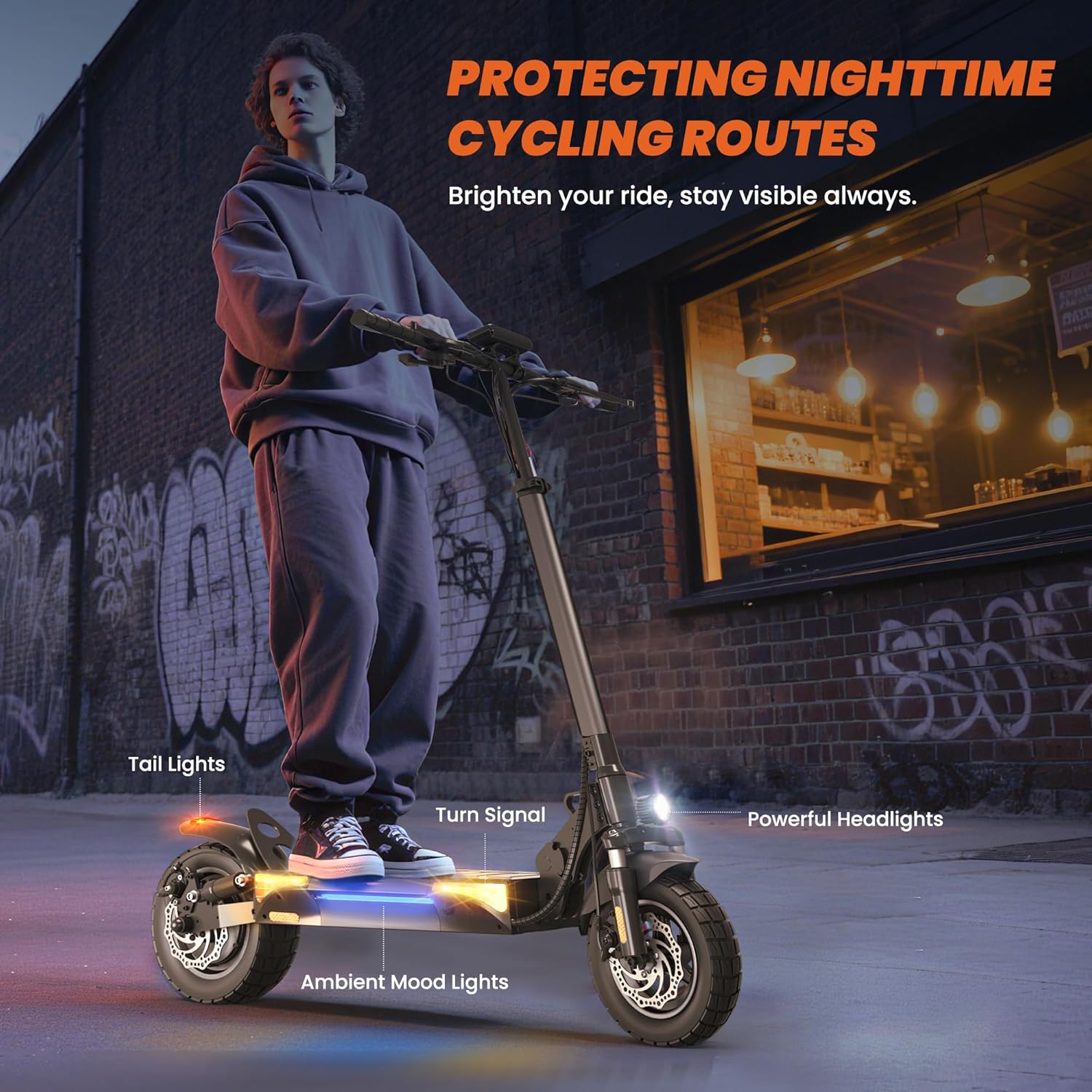 Electric Scooter, 500W/750W/1000W Motor, 22/25/28 MPH Top Speed & 23/28 Miles Range, 9.3