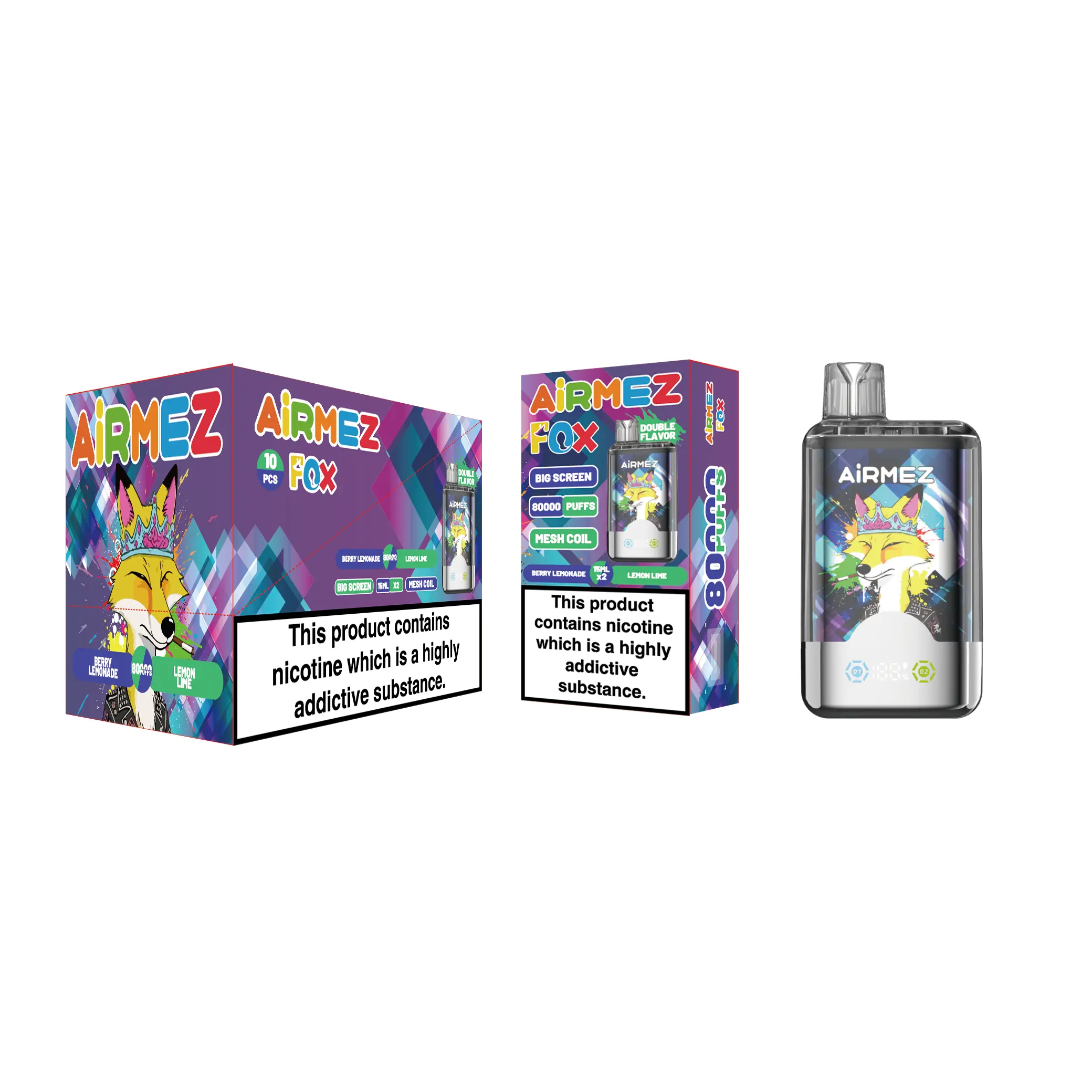 🔥AIRMEZ FOX 80K 2 in 1 (10pcs) - MYEU VAPES