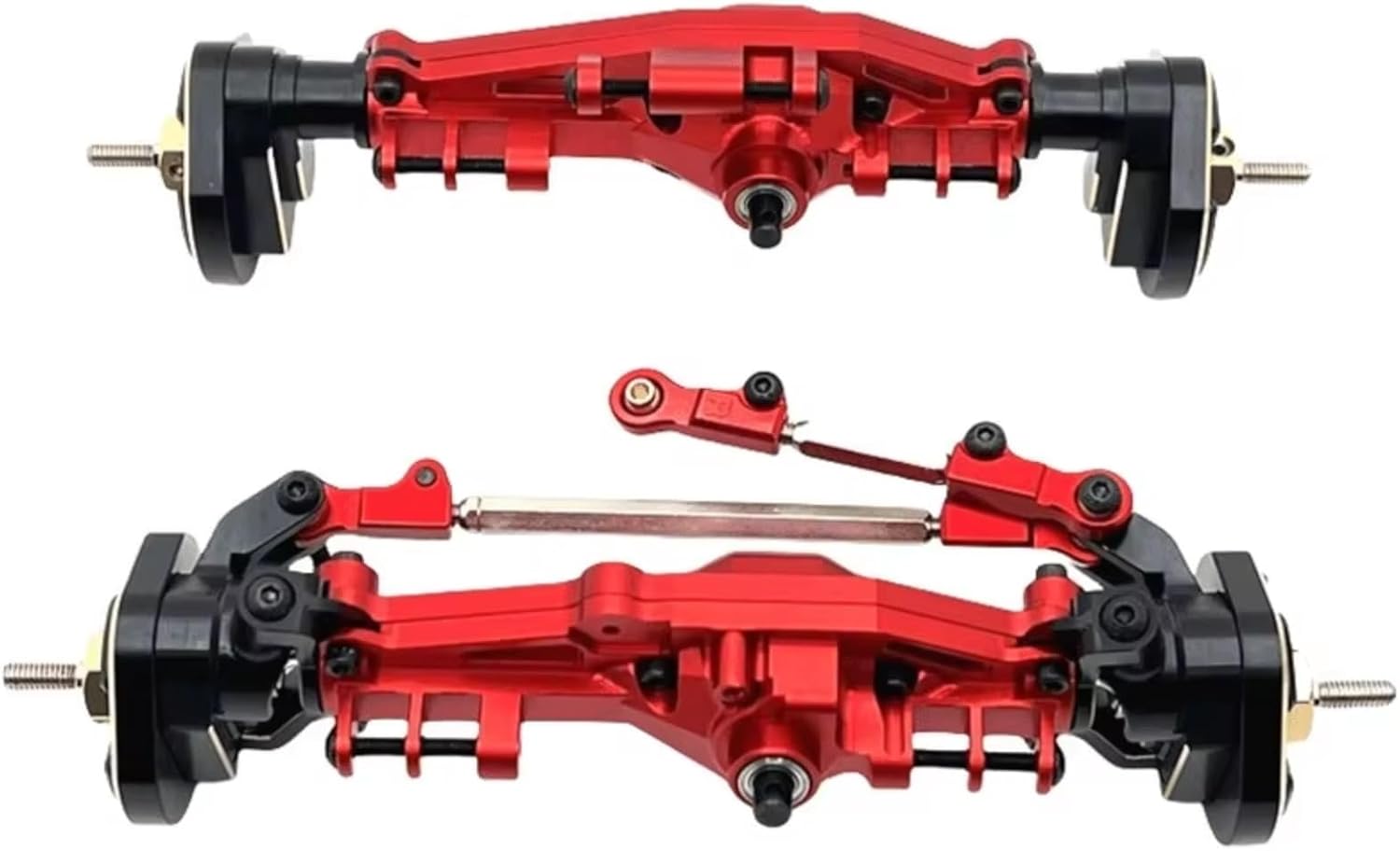 RC Axle Spare Parts For MJX H12Y + H12P 1/12 Aluminum Portal Axle Chassis Upgrade Parts Machined Model Accessory Assemble Repair Replace(Red,1set)